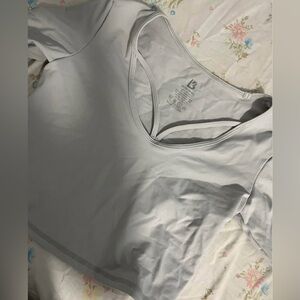 Gymshark Light Gray V-Neck Top